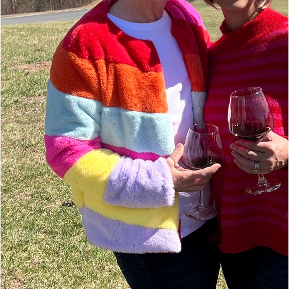 Ladies fuzzy disco jacket - Picture 3 of 3